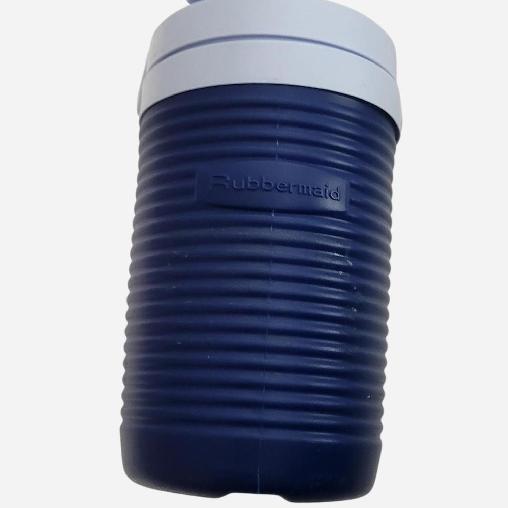 Rubbermaid blue water bottle